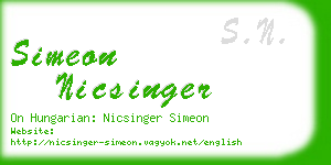 simeon nicsinger business card